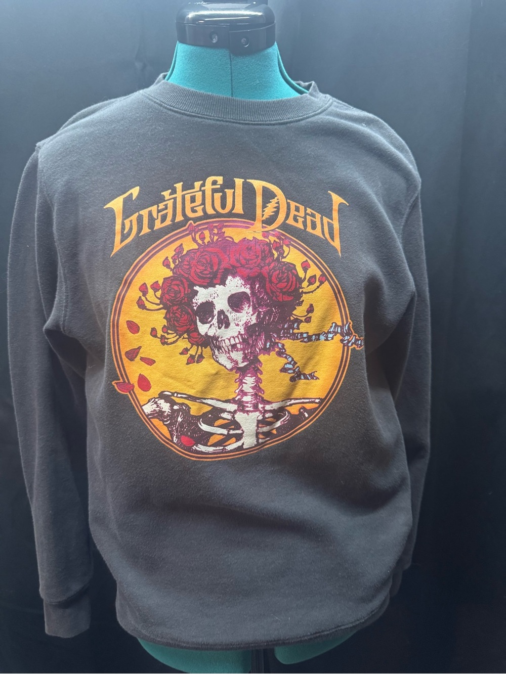 Grateful Dead Black Graphic Crewneck Sweatshirt